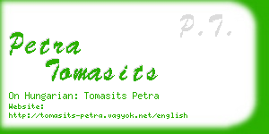 petra tomasits business card